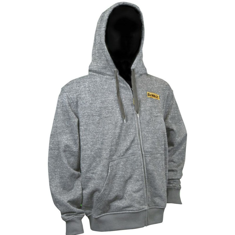 Clothing And Gear * | Dewalt Dchj080B-S 20V Max Li-Ion Heathered Gray Heated Hoodie (Jacket Only) Small