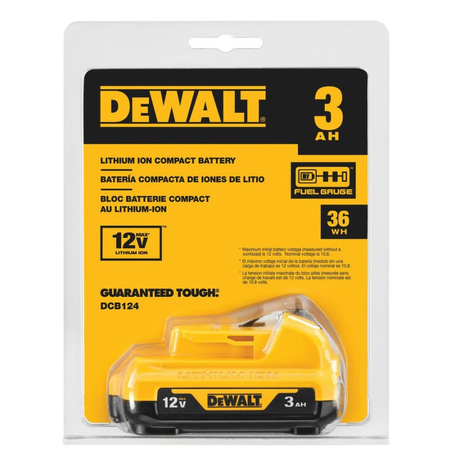 Power Tools * | Dewalt Dcb124 (1) 12V Max 3 Ah Lithium-Ion Battery