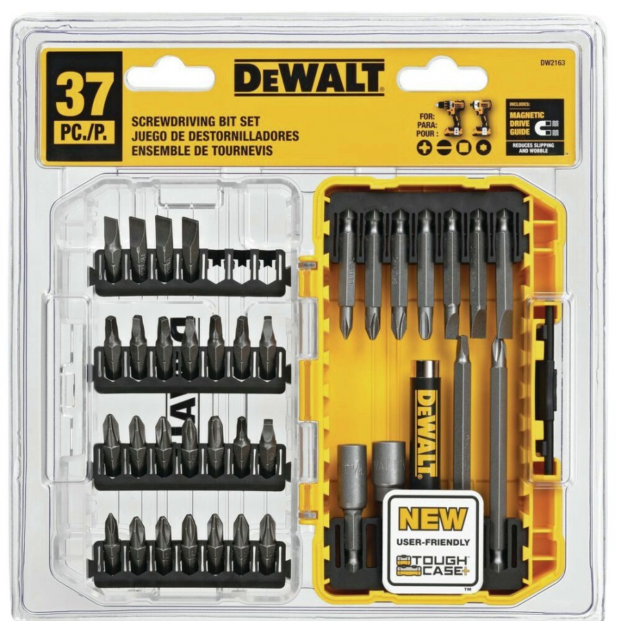 Power Tools * | Dewalt Dw2163 37-Piece Screwdriving Bit Set With Tough Case