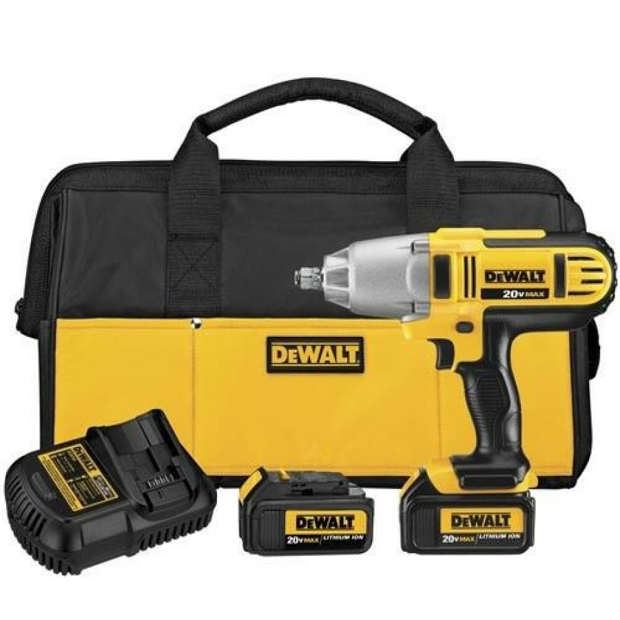 Power Tools * | Dewalt Dcf889Hm2 20V Max Xr Brushed Lithium-Ion 1/2 In. Cordless High-Torque Impact Wrench With Hog Ring Anvil Kit With (2) 4 Ah Batteries