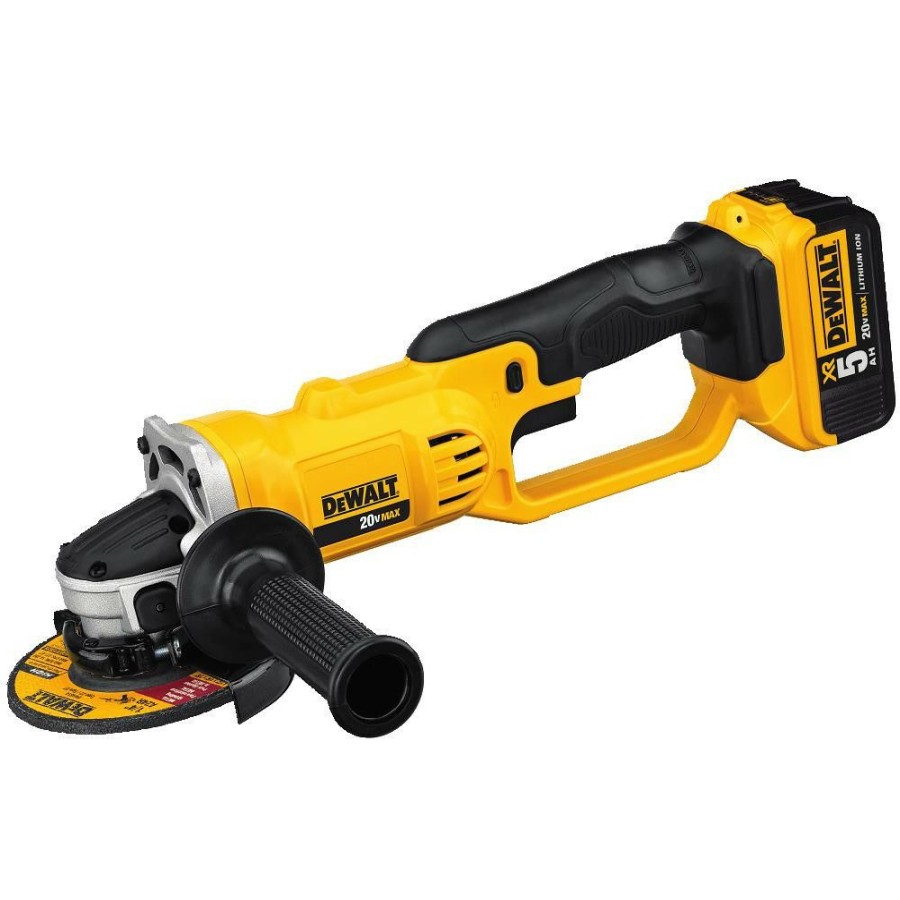 Power Tools * | Dewalt Dcg412P2 20V Max Brushed Lithium-Ion 5 In. Cordless Grinder Kit With (2) 5 Ah Batteries