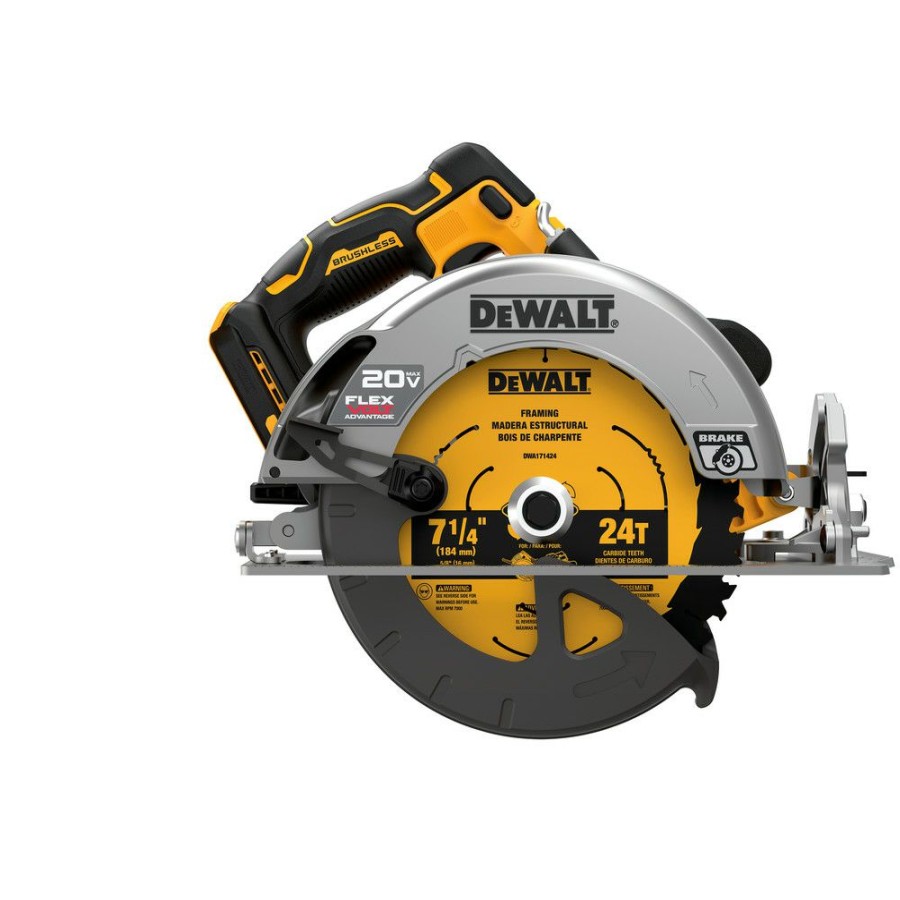 Power Tools * | Dewalt Dcs573B 20V Max Brushless Lithium-Ion 7-1/4 In. Cordless Circular Saw With Flexvolt Advantage (Tool Only)