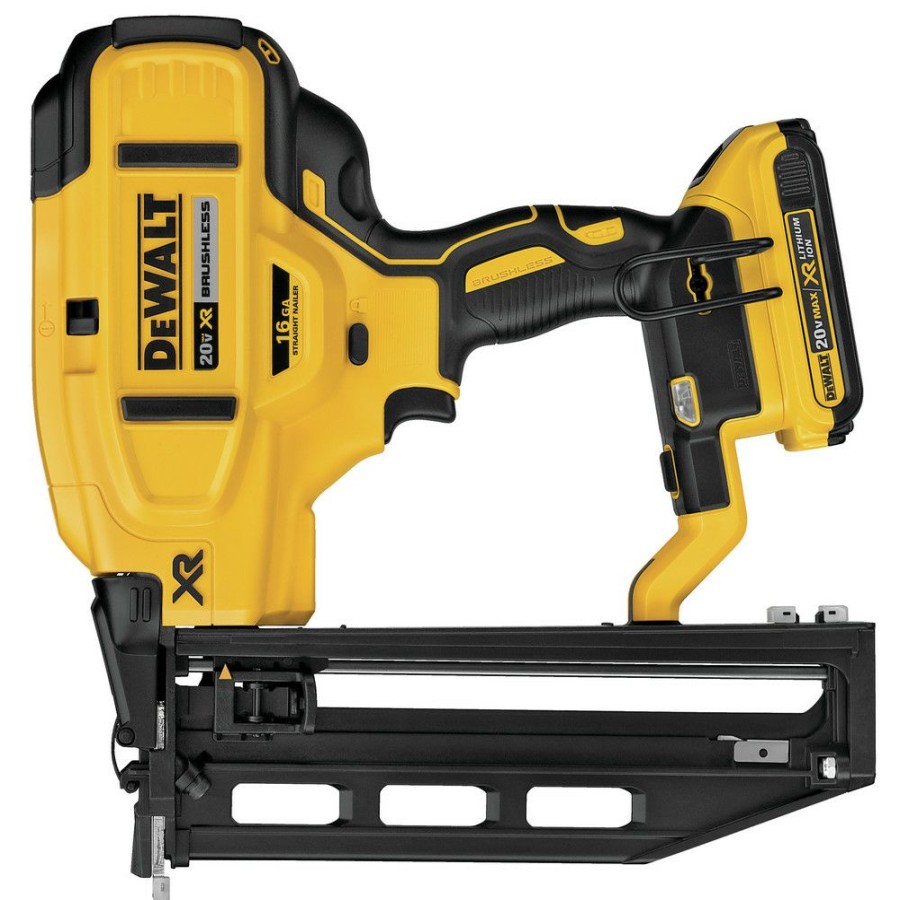 Power Tools * | Dewalt Dcn662D1 20V Max Xr 16 Ga. Cordless Straight Finish Nailer Kit