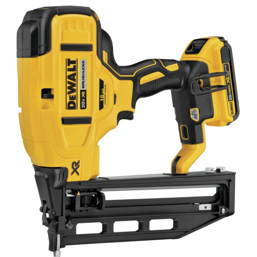 Power Tools * | Dewalt Dcn662D1 20V Max Xr 16 Ga. Cordless Straight Finish Nailer Kit