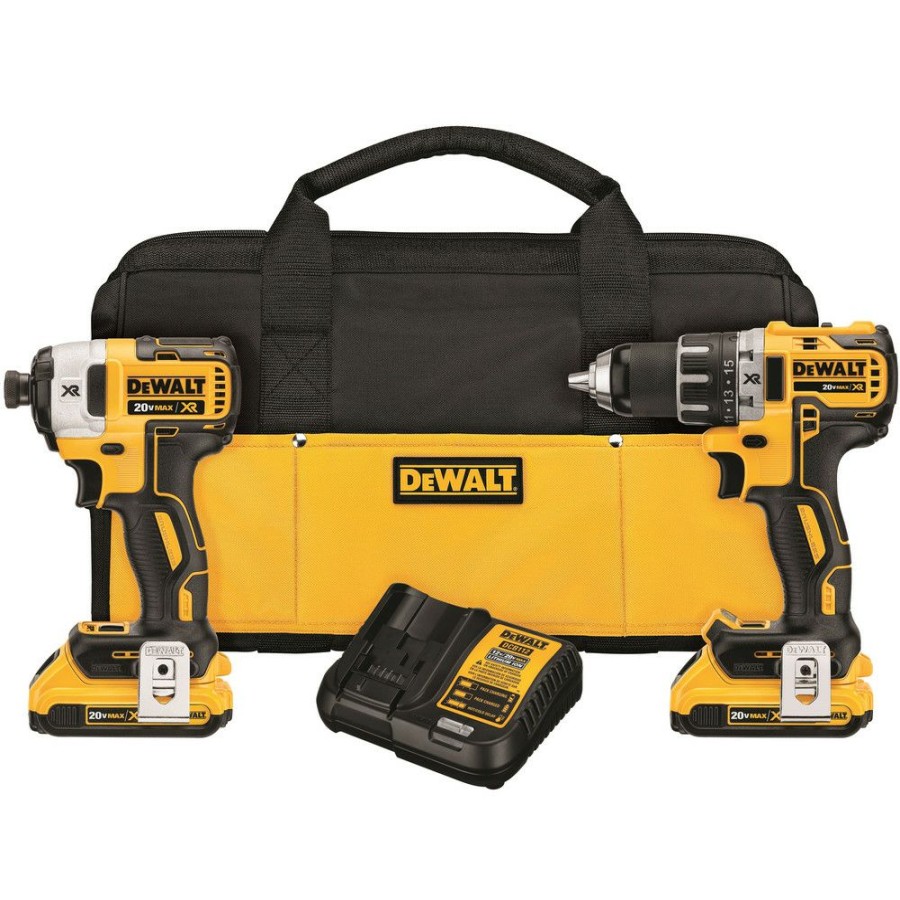 Power Tools * | Dewalt Dck283D2 2-Tool Combo Kit 20V Max Xr Brushless Cordless Compact Drill Driver & Impact Driver Kit With 2 Batteries (2 Ah)