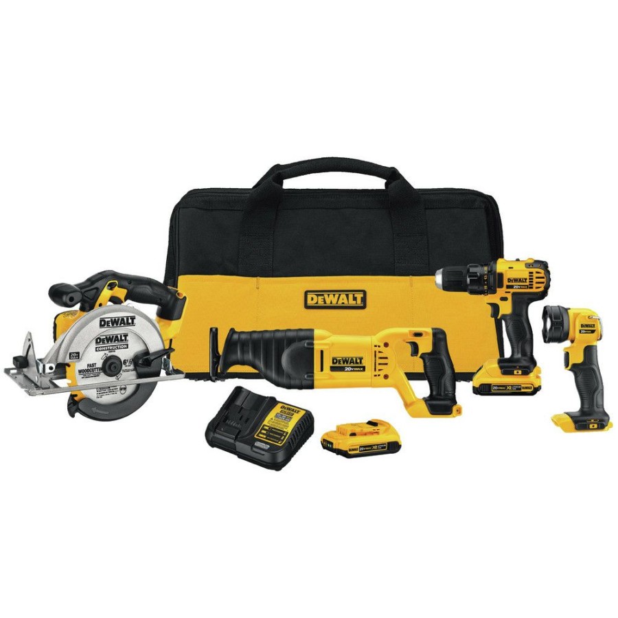 Power Tools * | Dewalt Dck423D2 20V Max 4-Tool Combo Kit