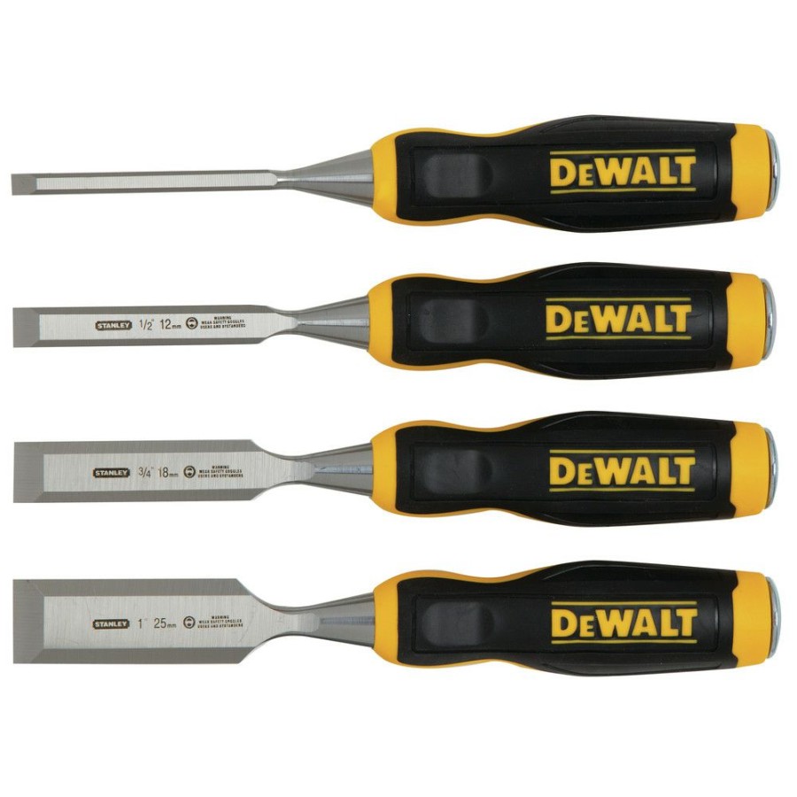 Hand Tools * | Dewalt Dwht16063 4 Piece Wood Chisel Set