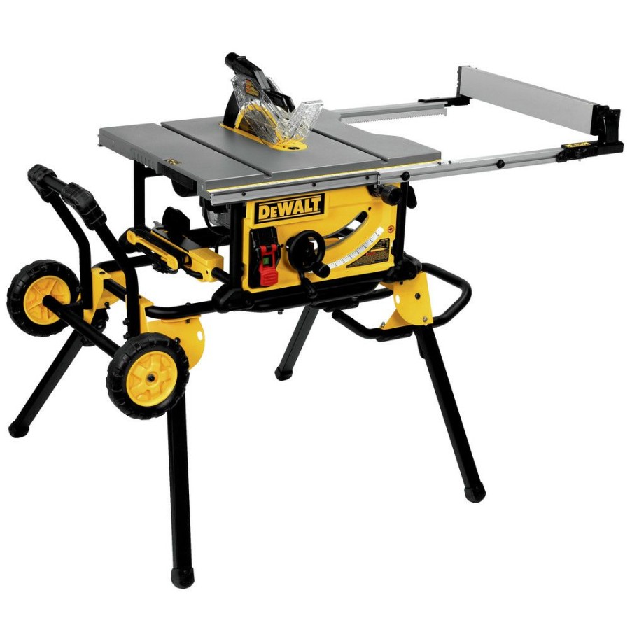 Power Tools * | Dewalt Dwe7491Rs 10 In. 15 Amp Site-Pro Compact Jobsite Table Saw With Rolling Stand