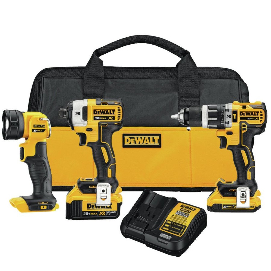 Power Tools * | Factory Reconditioned Dewalt Dck387D1M1R 20V Max Xr Compact 3-Tool Combo Kit