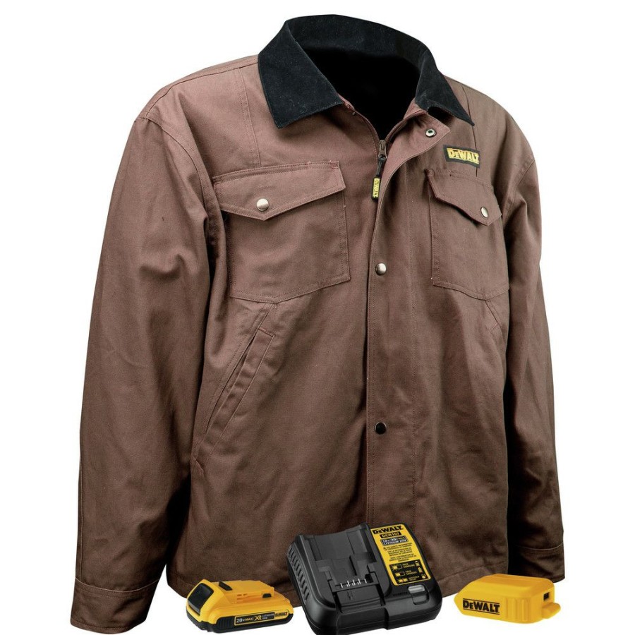 Clothing And Gear * | Dewalt Dchj083Td1-L 20V Max Li-Ion Barn Coat Kit Large