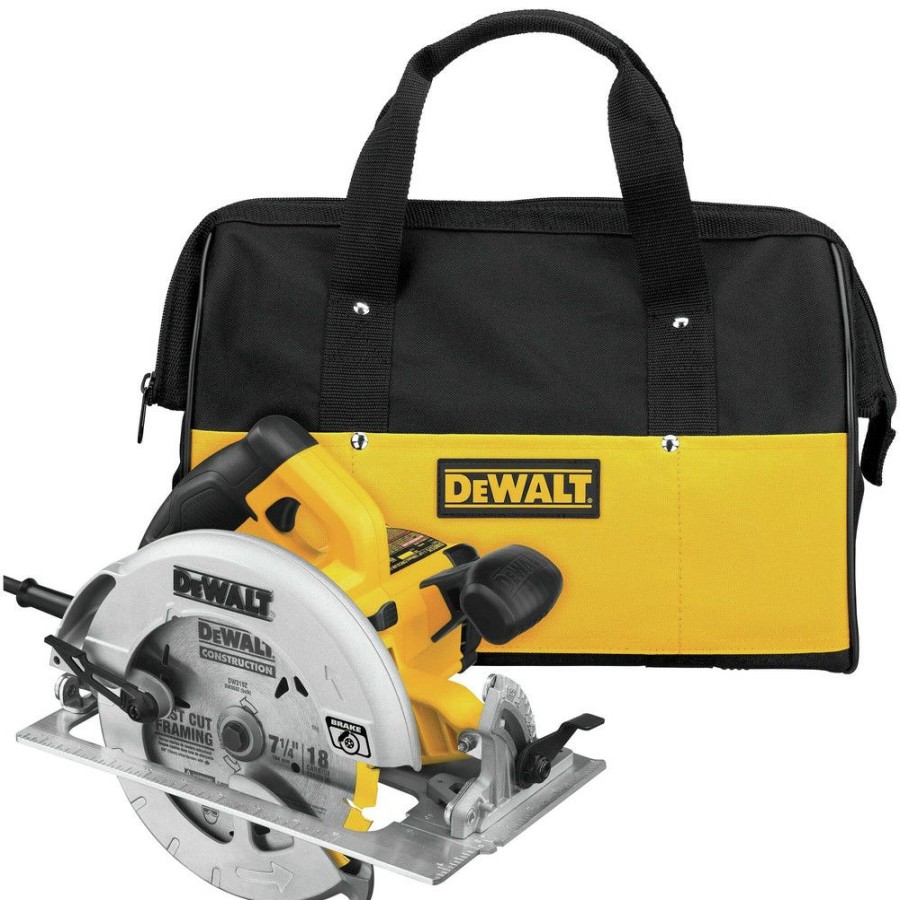 Power Tools * | Dewalt Dwe575Sb 7-1/4 In. Circular Saw Kit With Electric Brake