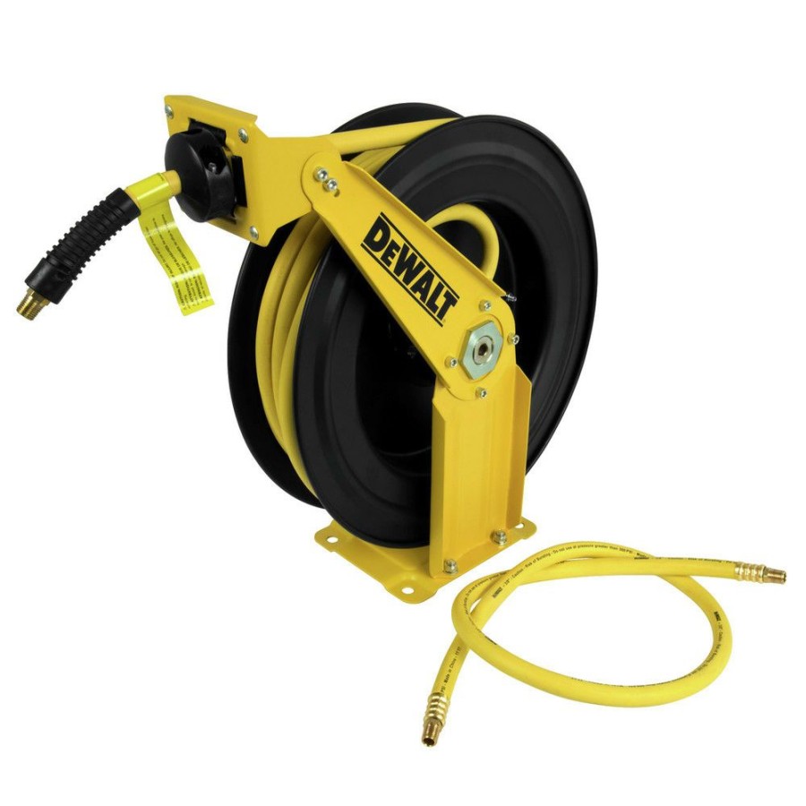 Air Tools And Equipment * | Dewalt Dxcm024-0343 3/8 In. X 50 Ft. Double Arm Auto Retracting Air Hose Reel