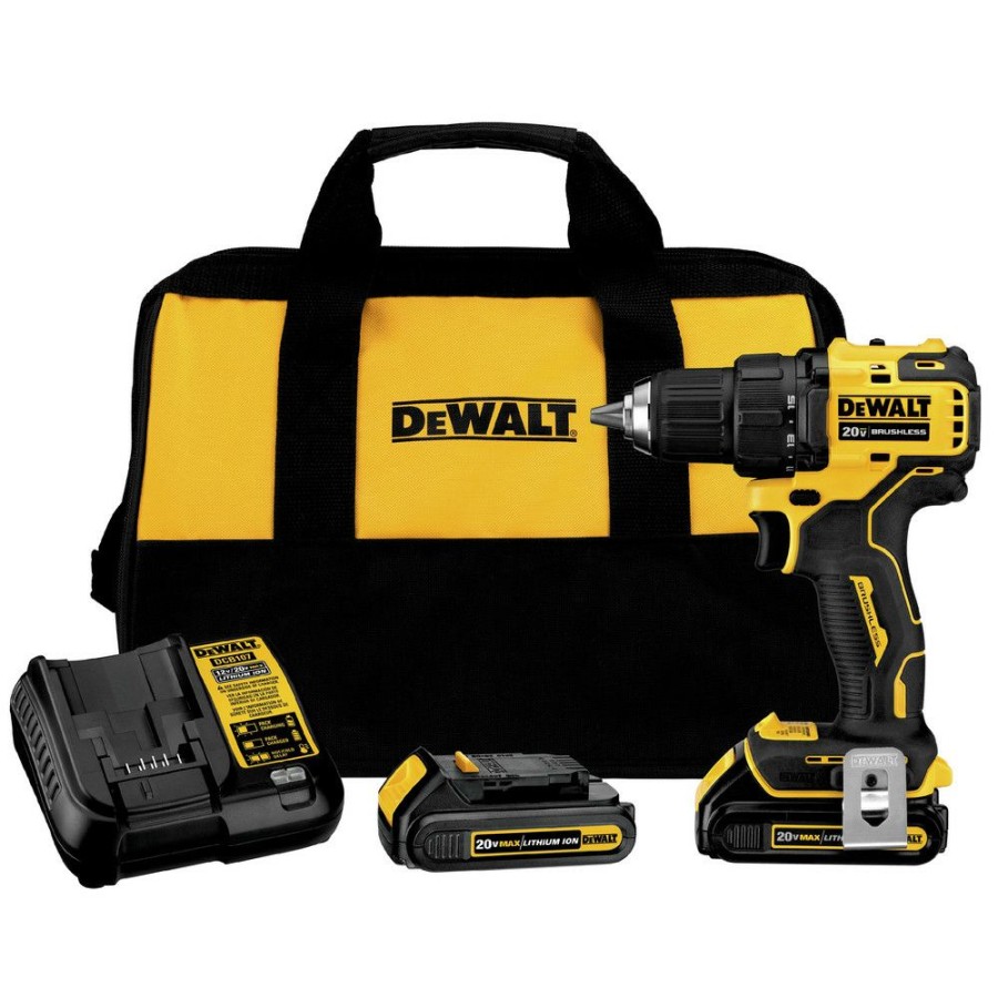 Power Tools * | Dewalt Dcd708C2 Atomic 20V Max Brushless Compact 1/2 In. Cordless Drill Driver Kit (1.5 Ah)