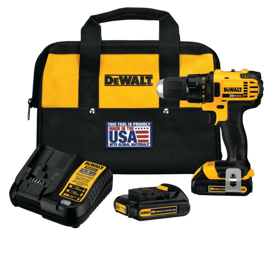 Power Tools * | Dewalt Dcd780C2 20V Max Lithium-Ion Compact 1/2 In. Cordless Drill Driver Kit (1.5 Ah)