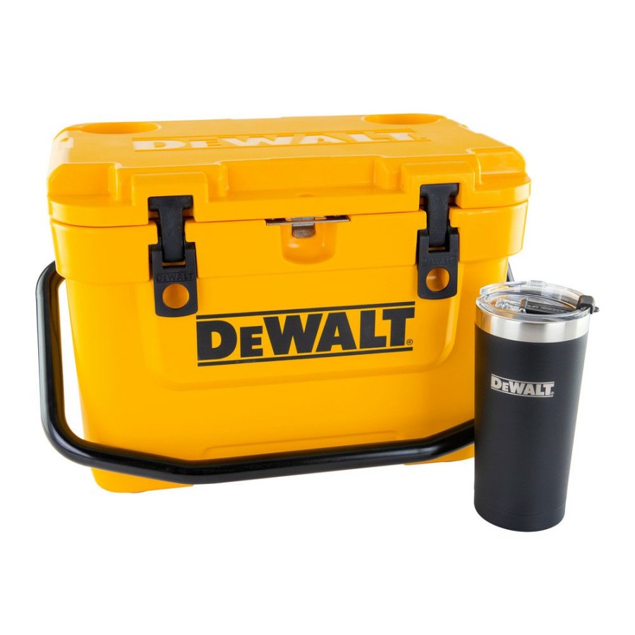 Outdoor * | Dewalt Dxc1002B 10 Quart Roto-Molded Lunchbox Cooler/ 20 Oz. Black Tumbler Combo