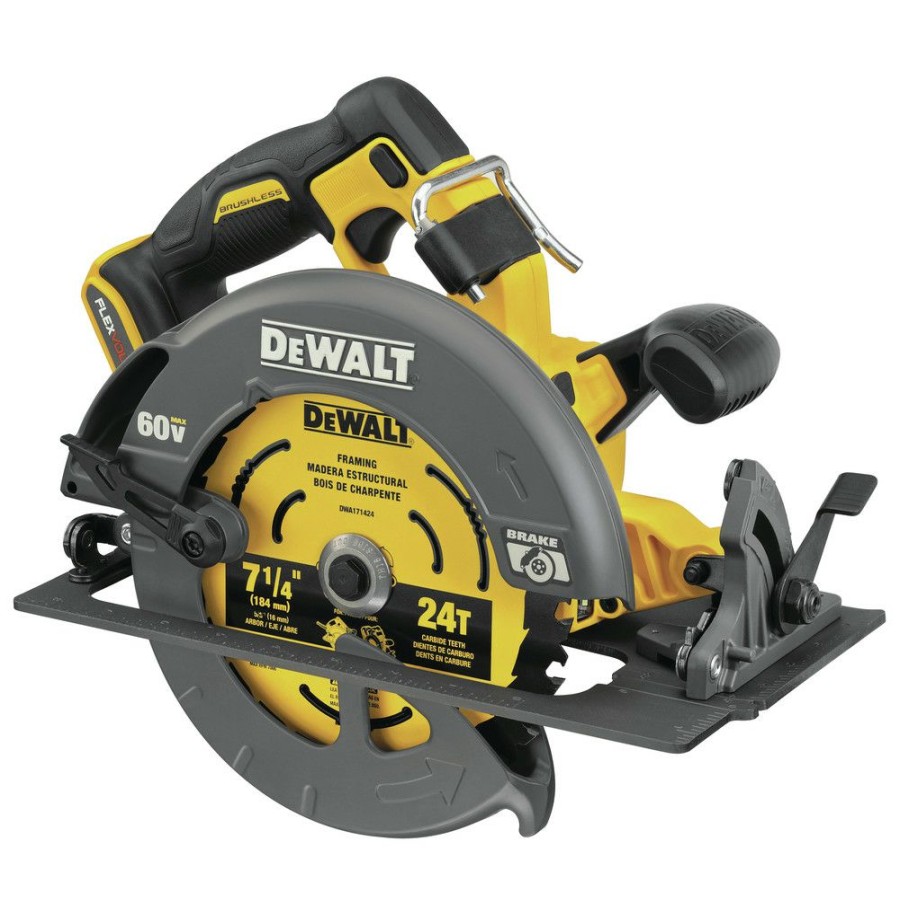 Power Tools * | Dewalt Dcs578B Flexvolt 60V Max Brushless Lithium-Ion 7-1/4 In. Cordless Circular Saw With Brake (Tool Only)