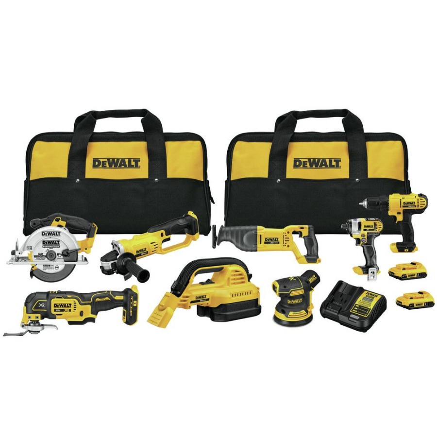 Power Tools * | Dewalt Dck883D2 20V Max Brushless Compact Lithium-Ion Cordless 8-Tool Combo Kit (2 Ah)