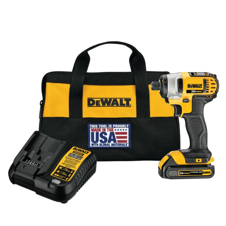 Power Tools * | Dewalt Dcf885C1 20V Max Brushed Lithium-Ion 1/4 In. Cordless Impact Driver Kit (1.5 Ah)