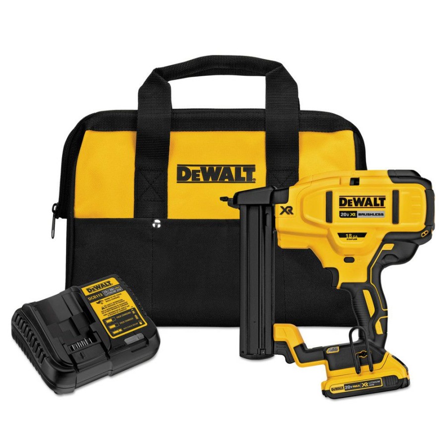 Power Tools * | Dewalt Dcn681D1 20V Max Cordless Lithium-Ion 18 Gauge Narrow Crown Stapler Kit