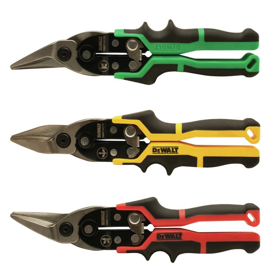 Hand Tools * | Dewalt Dwht14676 3-Piece Ergo Aviation Snips