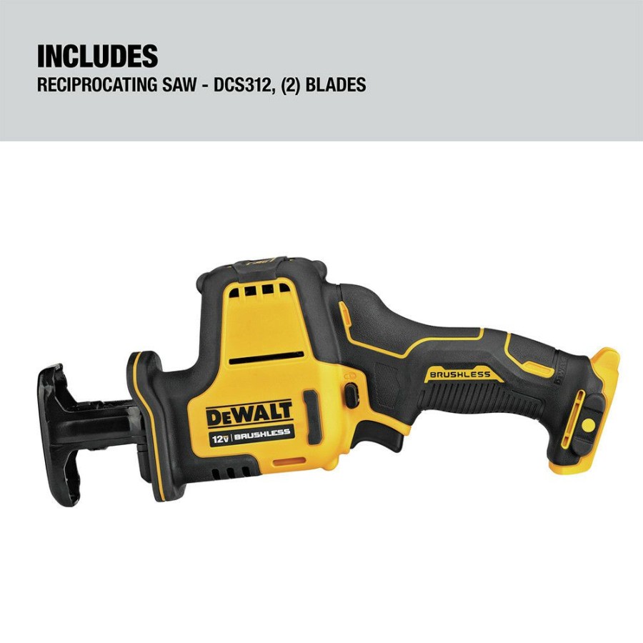 Power Tools * | Dewalt Dcs312B Xtreme 12V Max Brushless Lithium-Ion One-Handed Cordless Reciprocating Saw (Tool Only)