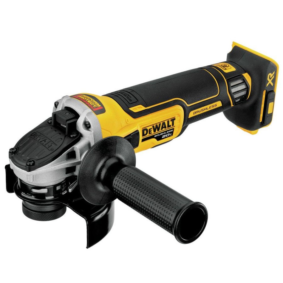 Power Tools * | Dewalt Dcg405B 20V Max Xr Brushless Lithium-Ion 4.5 In. Cordless Slide Switch Small Angle Grinder With Kickback Brake (Tool Only)