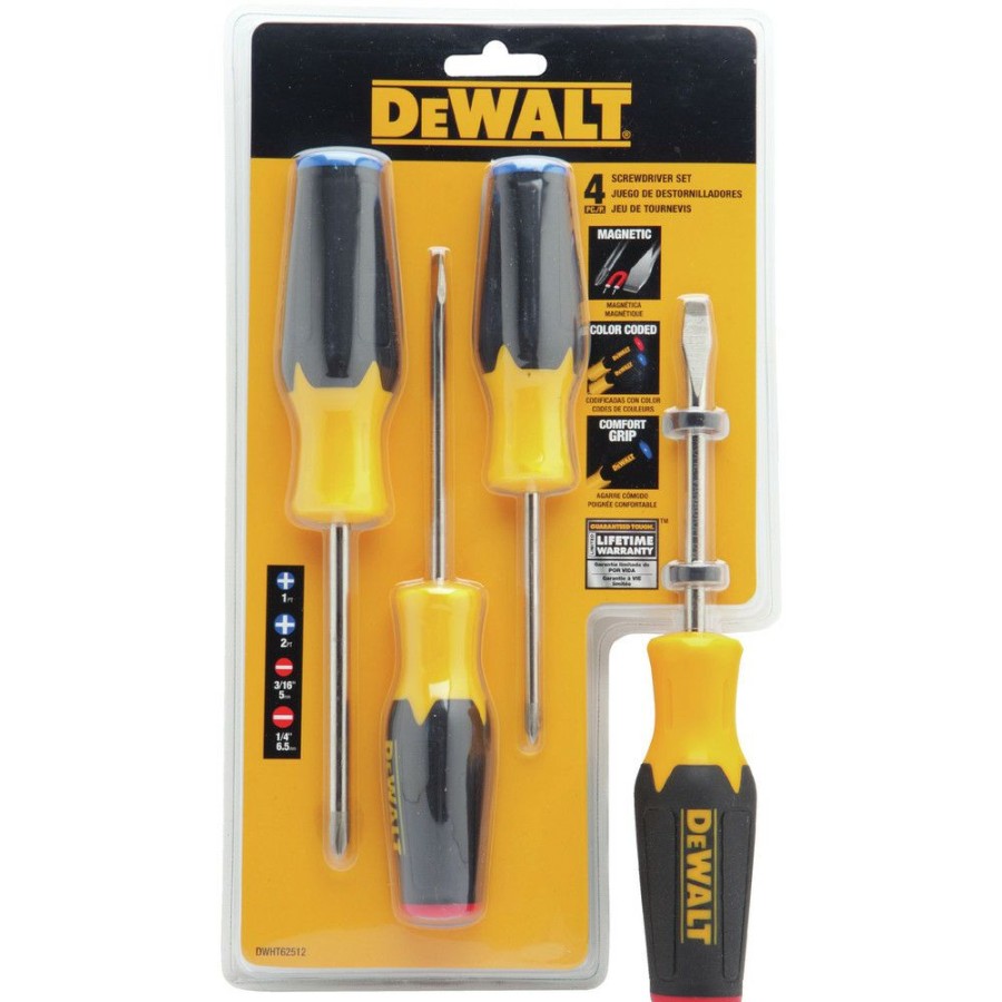 Hand Tools * | Dewalt Dwht62512 4-Piece Screwdriver Set