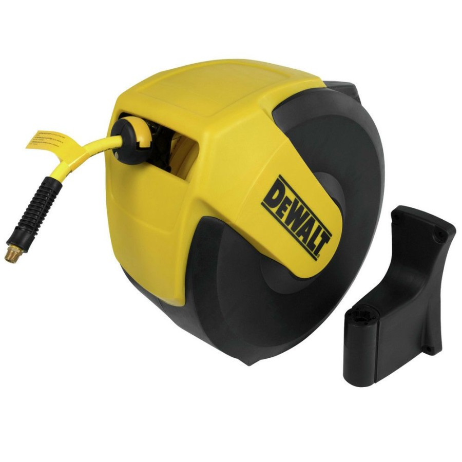 Air Tools And Equipment * | Dewalt Dxcm024-0345 3/8 In. X 50 Ft. Enclosed Air Hose Reel With Hybrid Hose