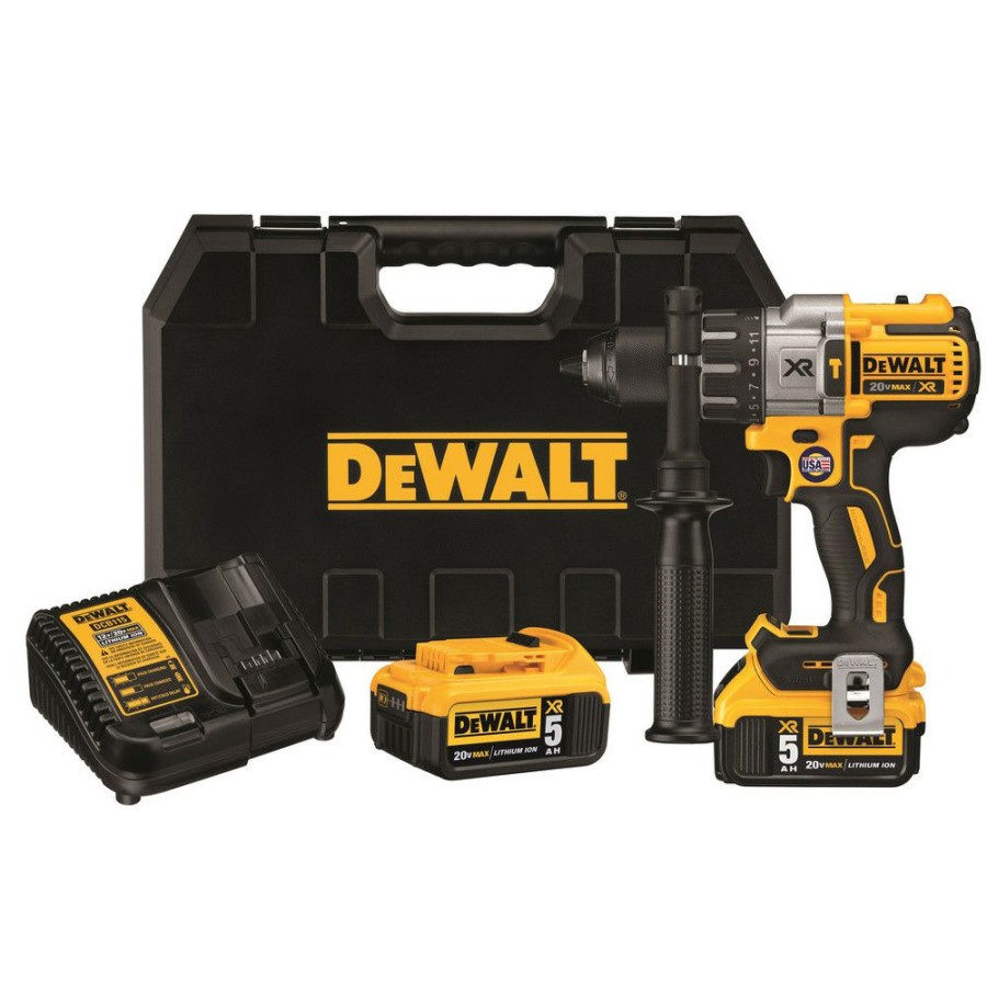 Power Tools * | Dewalt Dcd996P2 20V Max Xr Brushless Lithium-Ion 1/2 In. Cordless 3-Speed Hammer Drill Driver Kit With 2 Batteries (5 Ah)