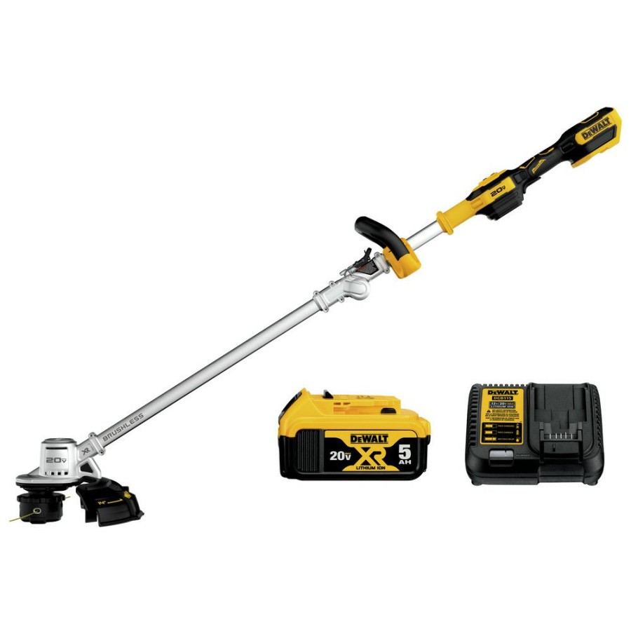 Outdoor Tools And Equipment * | Dewalt Dcst922P1 20V Max Lithium-Ion Cordless 14 In. Folding String Trimmer Kit (5 Ah)