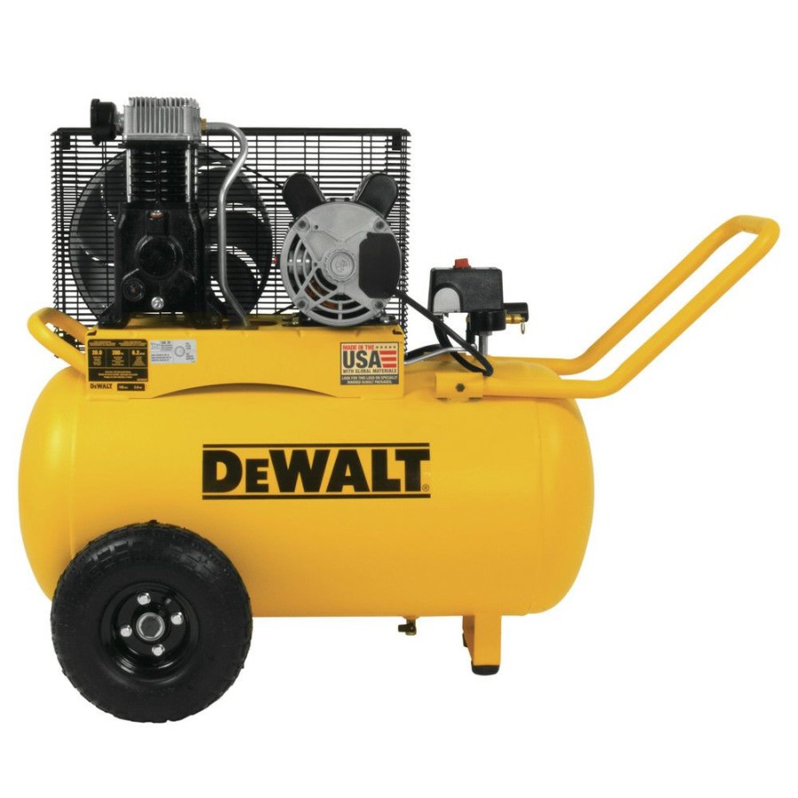 Air Tools And Equipment * | Dewalt Dxcm201 2 Hp 20 Gallon Oil-Lube Hotdog Air Compressor