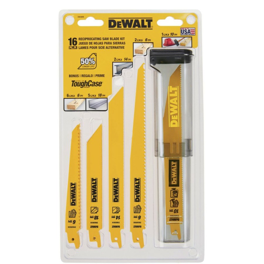 Power Tools * | Dewalt Dw4856 6-Piece Reciprocating Saw Blade Set