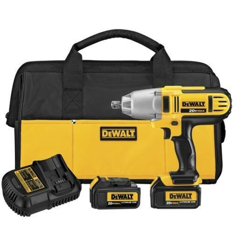 Power Tools * | Dewalt Dcf889M2 20V Max Xr Brushed Lithium-Ion 1/2 In. Cordless High-Torque Impact Wrench With Detent Pin Kit With (2) 4 Ah Batteries