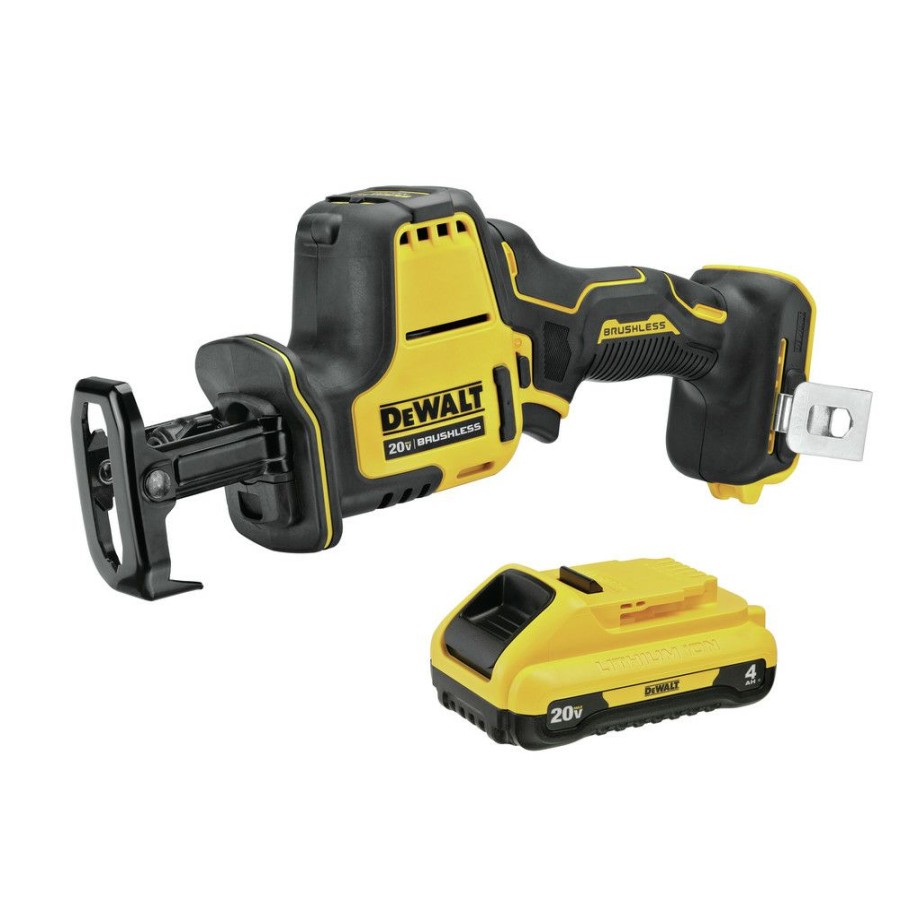 Power Tools * | Dewalt Dcs369B-Dcb240-Bndl Atomic 20V Max Lithium-Ion One-Handed Cordless Reciprocating Saw And 4 Ah Compact Lithium-Ion Battery