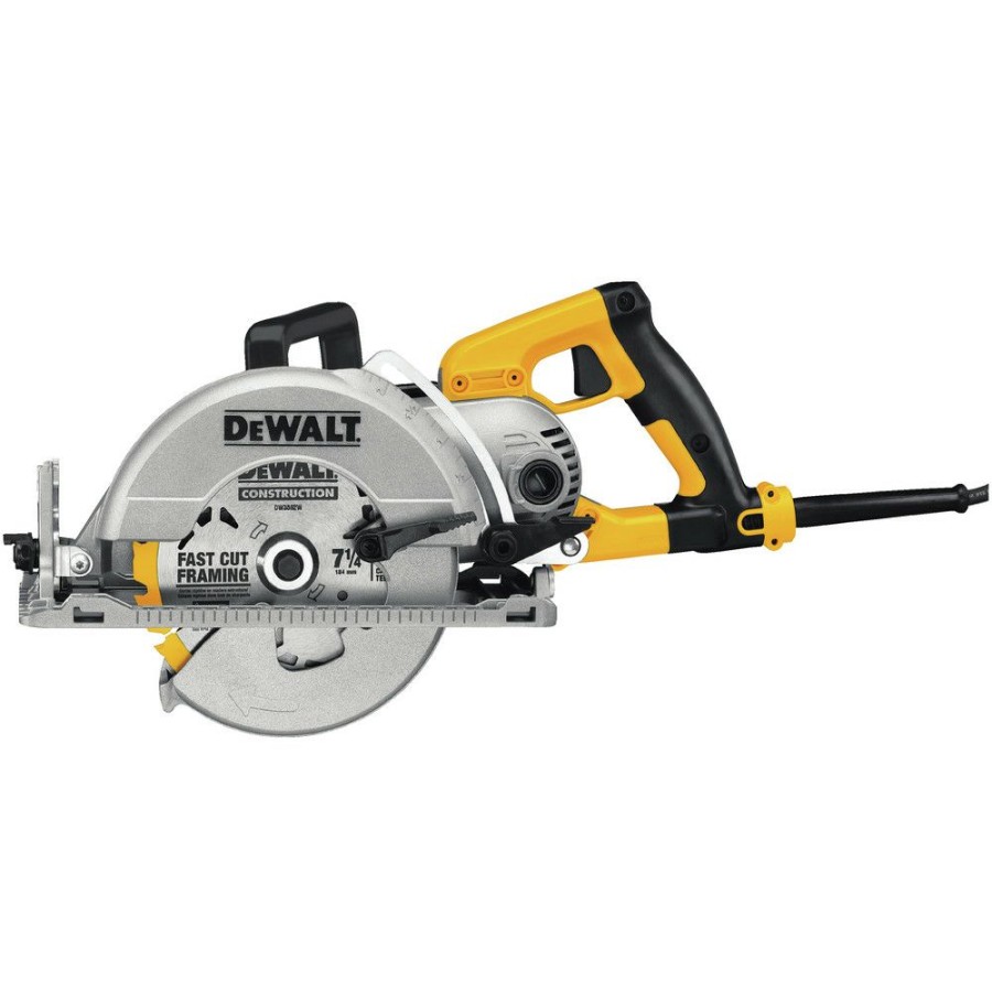 Power Tools * | Dewalt Dws535B 120V 15 Amp Brushed 7-1/4 In. Corded Worm Drive Circular Saw With Electric Brake