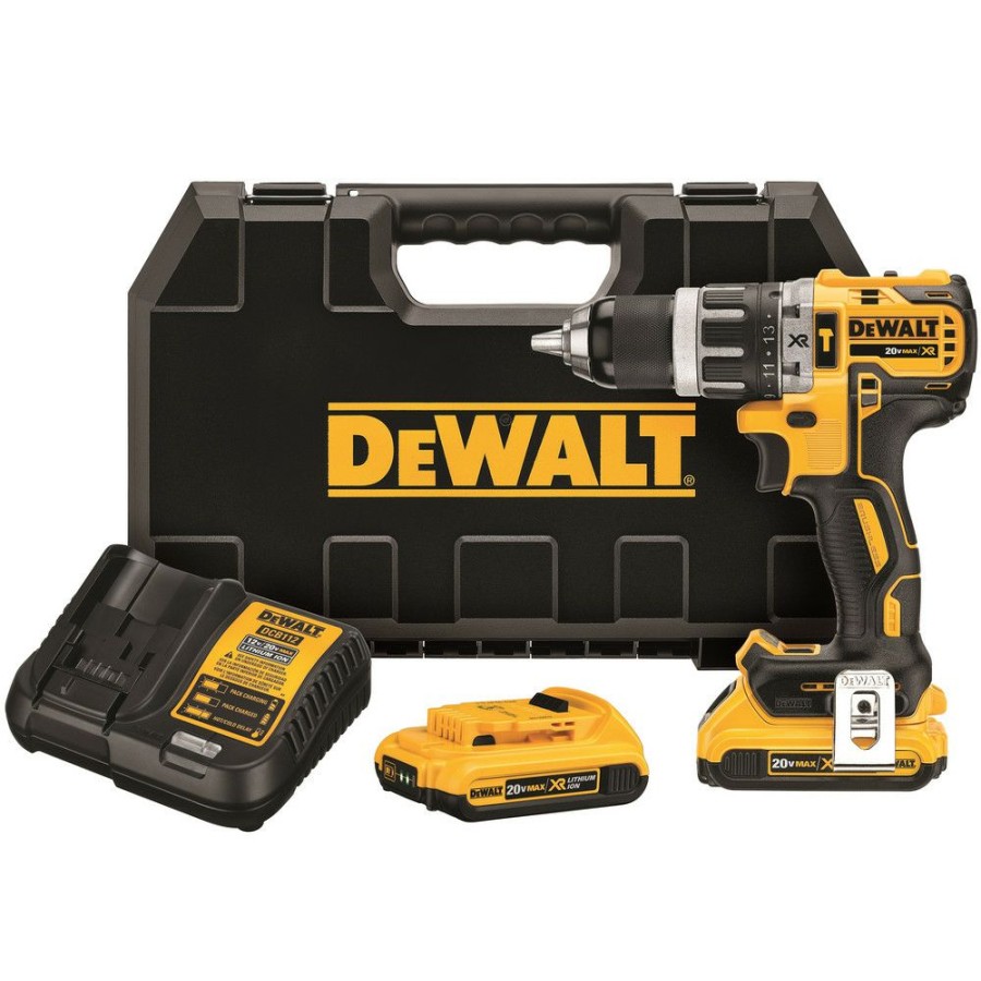 Power Tools * | Dewalt Dcd796D2 20V Max Xr Lithium-Ion Brushless Compact 2-Speed 1/2 In. Cordless Hammer Drill Kit (2 Ah)