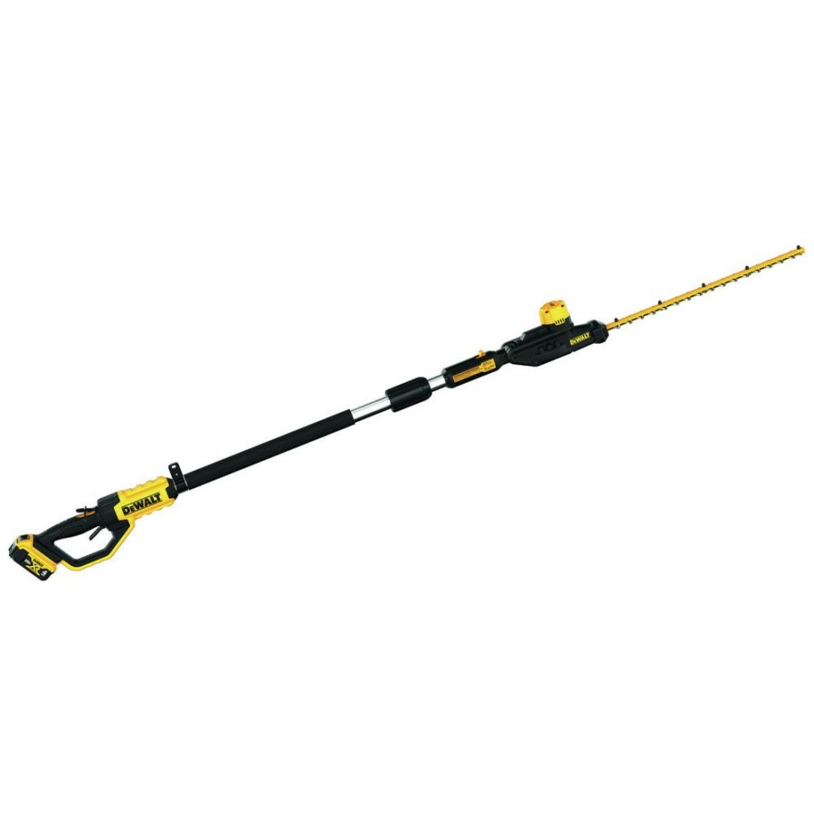 Outdoor Tools And Equipment * | Dewalt Dcph820M1 20V Max Lithium-Ion Pole Cordless Hedge Trimmer Kit (4 Ah)