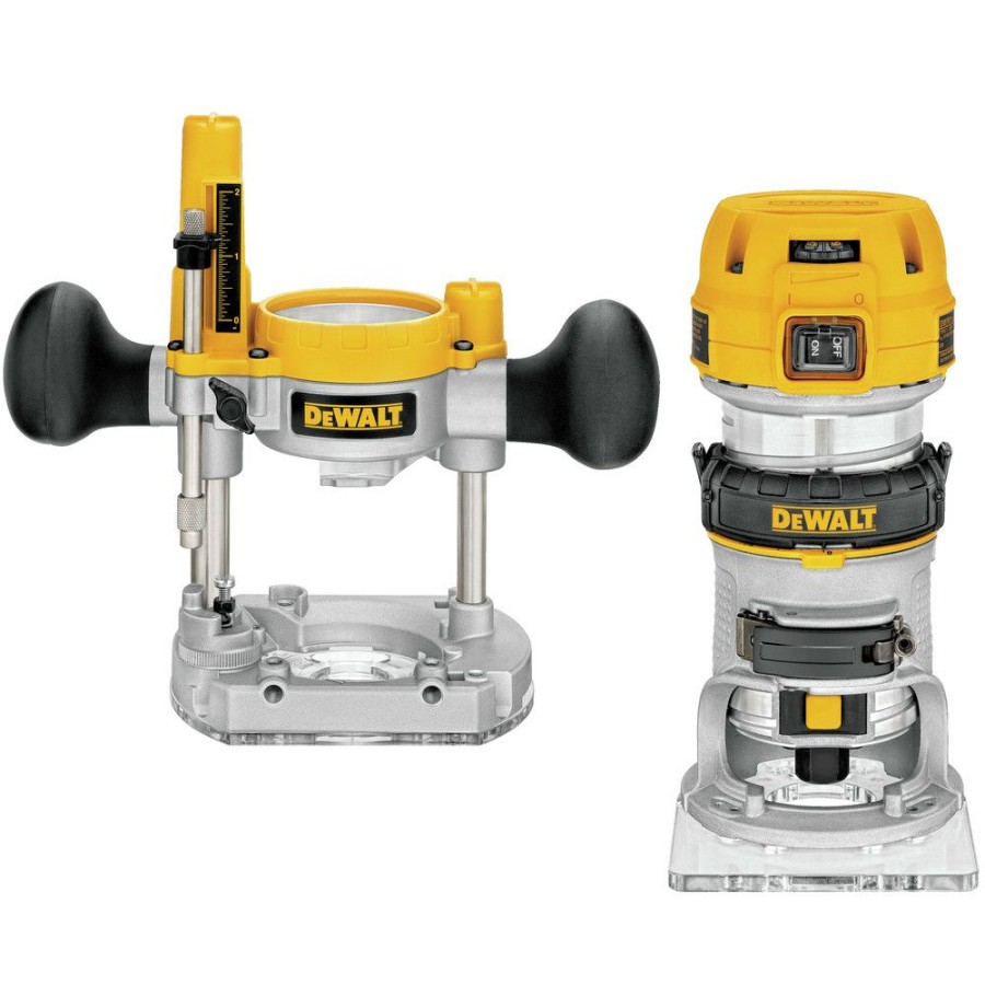 Power Tools * | Dewalt Dwp611Pk 110V 7 Amp Variable Speed 1-1/4 Hp Corded Compact Router With Led Combo Kit