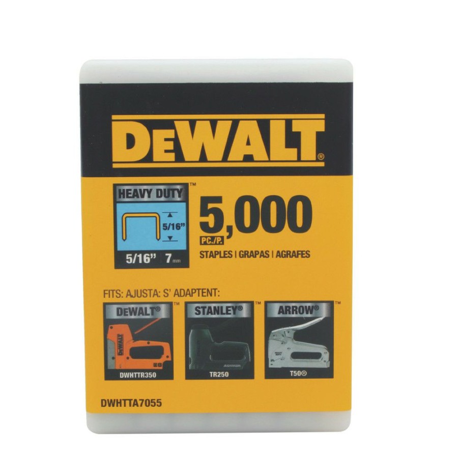 Power Tools * | Dewalt Dwhtta7055 5/16 In. Heavy-Duty Hammer Tacker Staples (5,000-Pack)