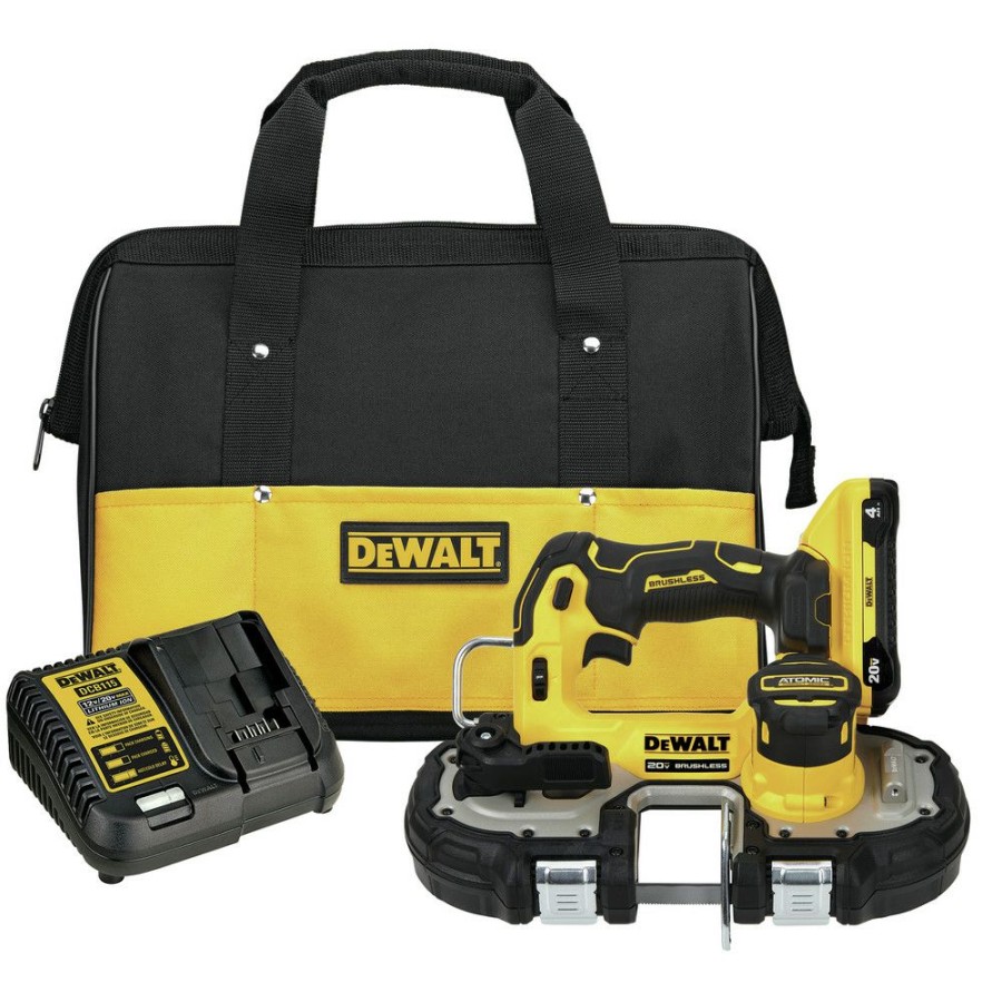 Power Tools * | Dewalt Dcs377Q1 Atomic 20V Max Brushless Lithium-Ion 1-3/4 In. Cordless Band Saw Kit (4 Ah)