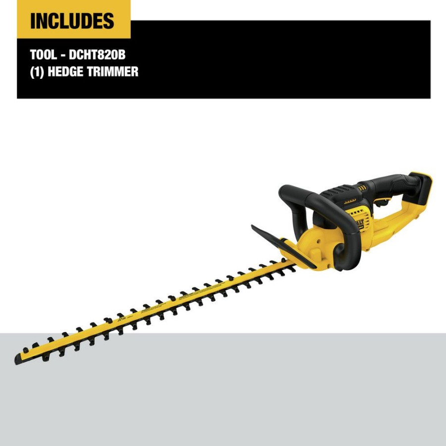 Outdoor Tools And Equipment * | Dewalt Dcht820B 20V Max Lithium-Ion 22 In. Hedge Trimmer (Tool Only)