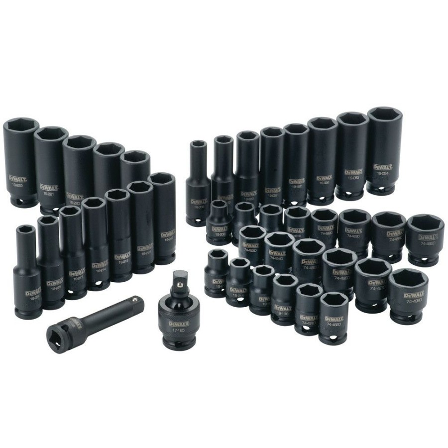 Hand Tools * | Dewalt Dwmt19248 42-Piece 6-Point 3/8 In. Drive Combination Impact Socket Set