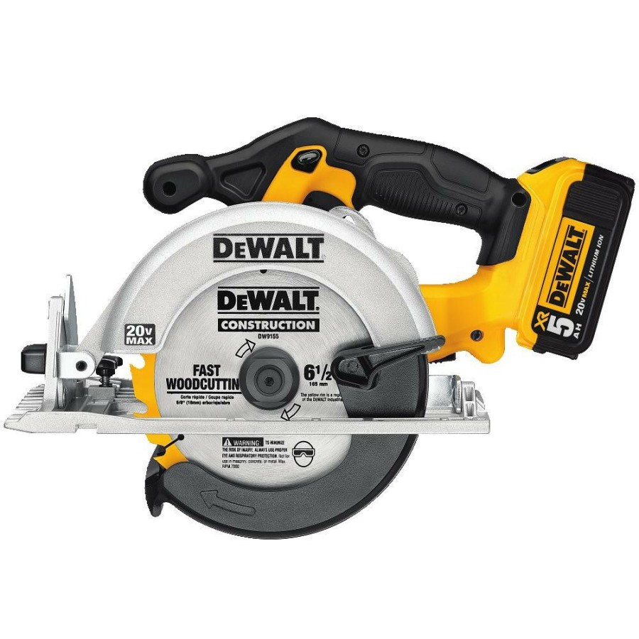 Power Tools * | Dewalt Dcs391P1 20V Max Cordless Lithium-Ion 6-1/2 In. Circular Saw Kit