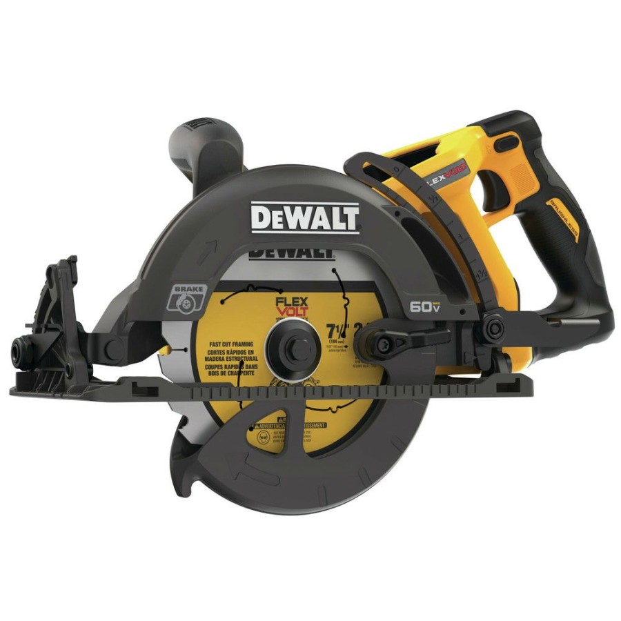 Power Tools * | Dewalt Dcs577B Flexvolt 60V Max Brushless Lithium-Ion 7-1/4 In. Cordless Worm Drive Style Saw (Tool Only)