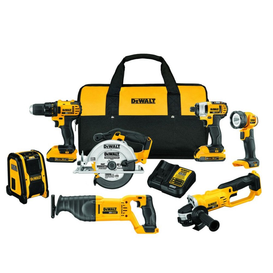 Power Tools * | Dewalt Dck720D2 20V Max Compact 7-Tool Combo Kit