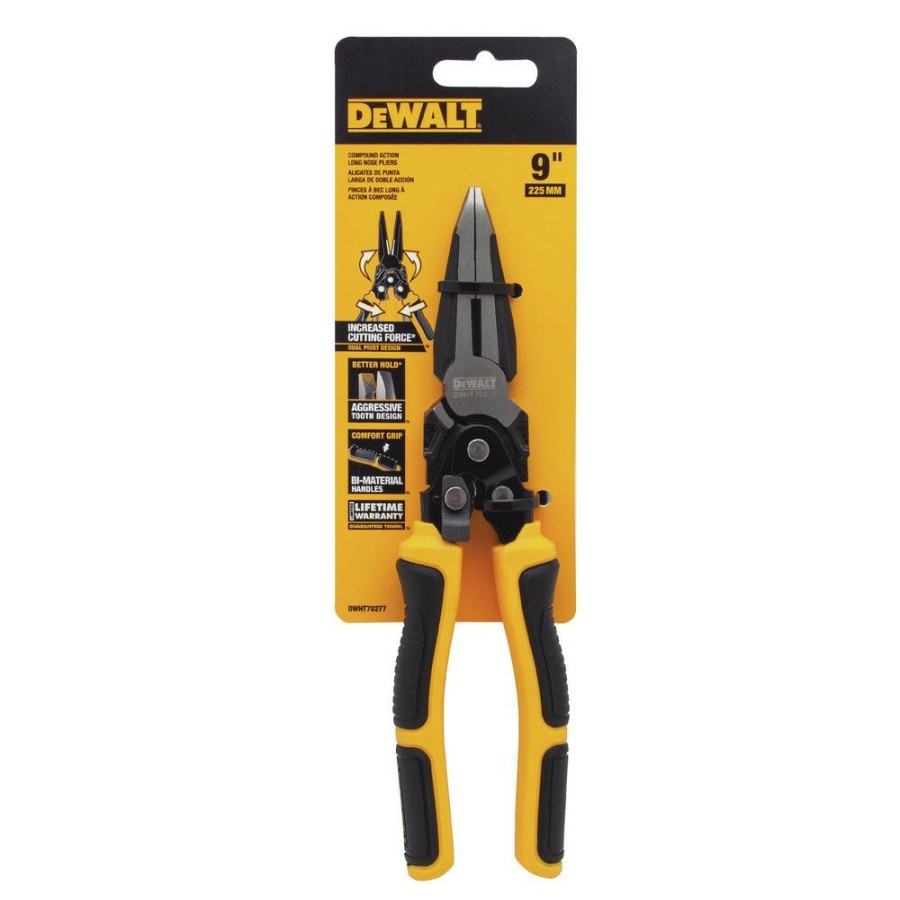 Hand Tools * | Dewalt Dwht70277 Compound Action Long Nose Pliers