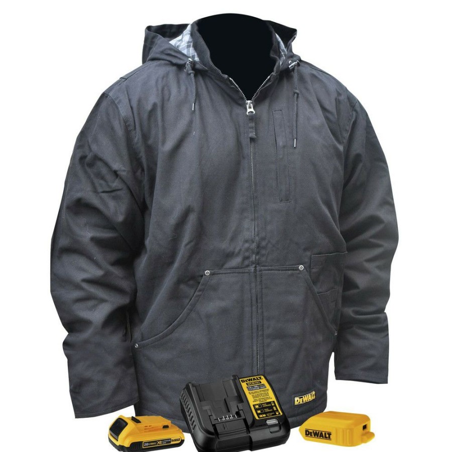 Clothing And Gear * | Dewalt Dchj076Abd1-Xl 20V Max Li-Ion Heavy Duty Heated Work Coat Kit Xl