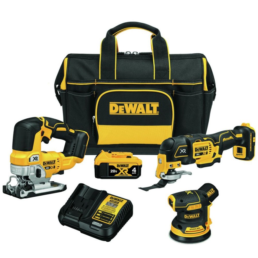 Power Tools * | Dewalt Dckss300M1 20V Max Xr Brushless Lithium-Ion Cordless 3-Tool Combo Kit (4 Ah)