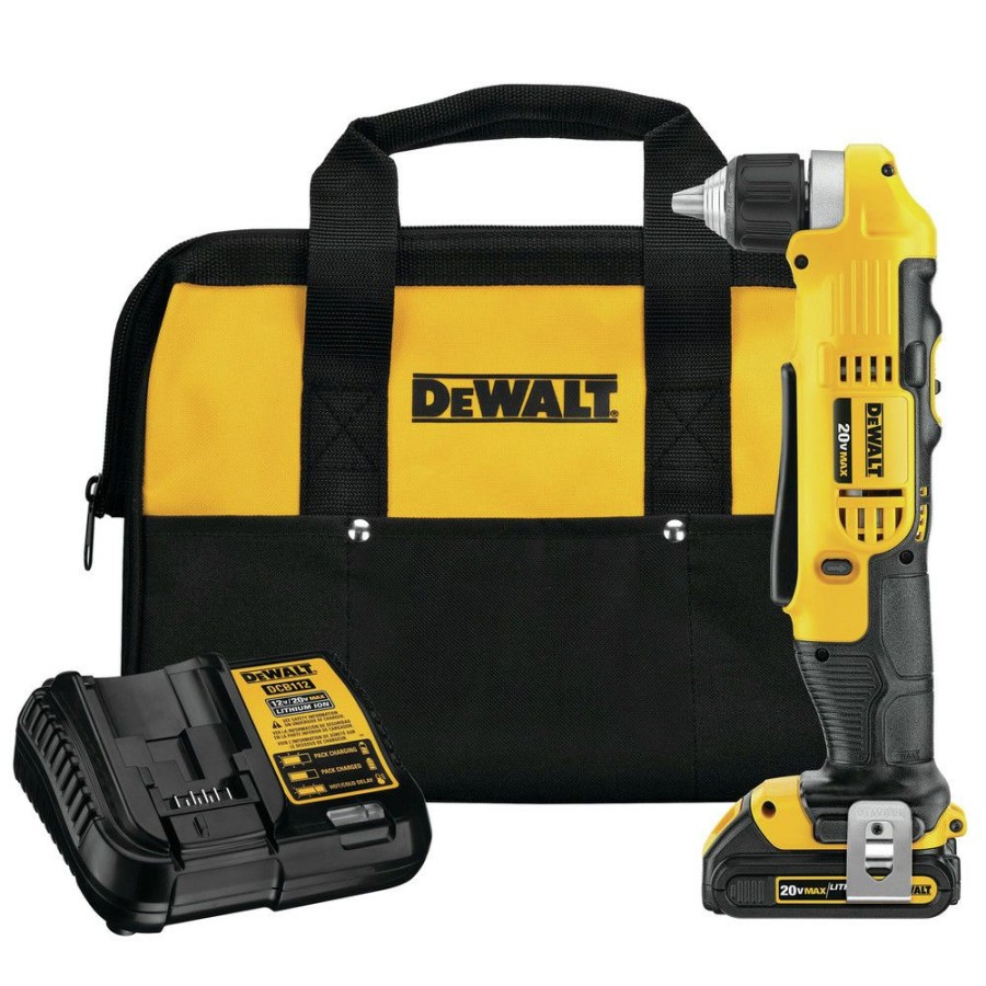 Power Tools * | Dewalt Dcd740C1 20V Max Lithium-Ion Compact 3/8 In. Cordless Right Angle Drill Kit (1.5 Ah)