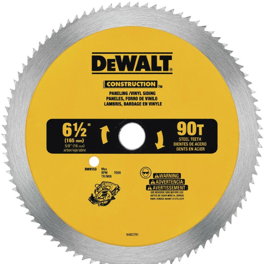 Power Tools * | Dewalt Dw9153 6-1/2 In. 90 Tooth Circular Saw Blade